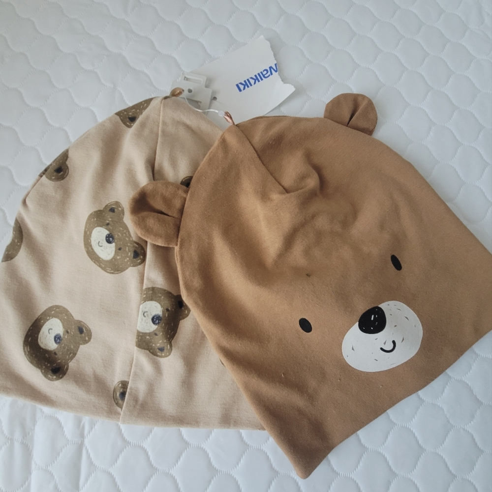 LC Waikiki Baby Beanie Duo - Brown & Cream